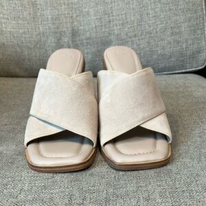 Marc Fisher Cream Women's Slide Sandals